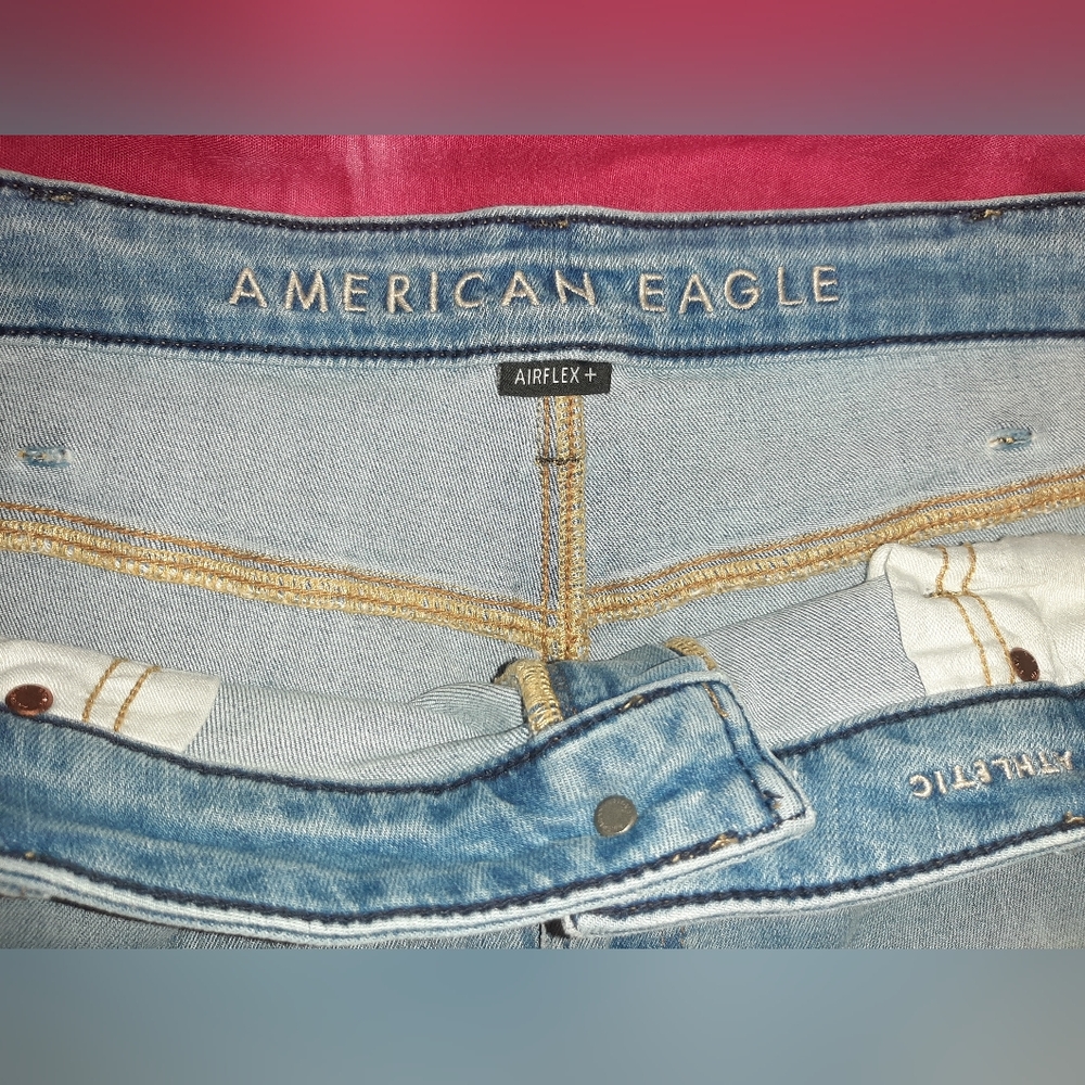 Men's American Eagle Airflex+ Athletic Blue Jeans 38 X 30 - Picture 6 of 7